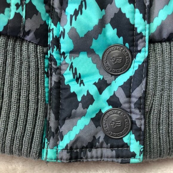 NWOT Fox Riders Teal, Grey, Black Winter Coat With Faux Fur Removable Collar - Picture 10 of 16